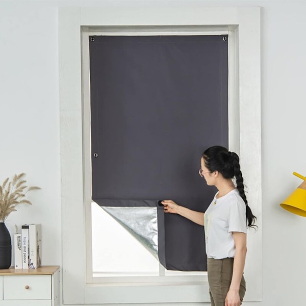 Blind Curtains with Thermal Insulated Suction Cup for Sun Beam Reflector Roof Windows Velux Sucker 60x120Cm Dark Gray