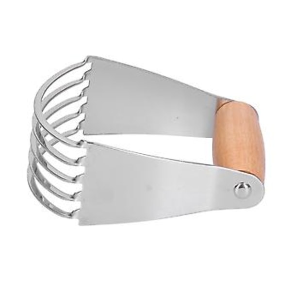 Dejælter i rustfrit stål, kageælter og dejdeler, professionel kagedeler med kraftige blade, træfarve