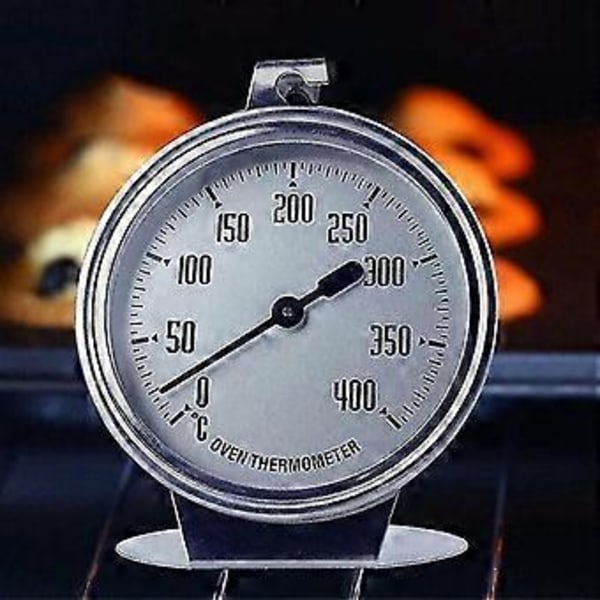 Ugn- och grilltermometer, ugnstermometer, övervakningstermometer för grillning/rökning, stor display visar tydligt angivna temperaturer för matlagning