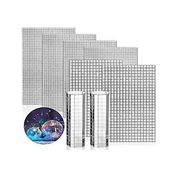 8100 stk. Selvklæbende Spejl Mosaikfliser 5 X 5 mm og 10 X 10 mm til DIY Diskokugle Håndværk Disco