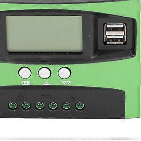 Solar Opladningscontroller LCD Display Fotovoltaisk Solpanel Intelligent Regulator 12V 24V 30A