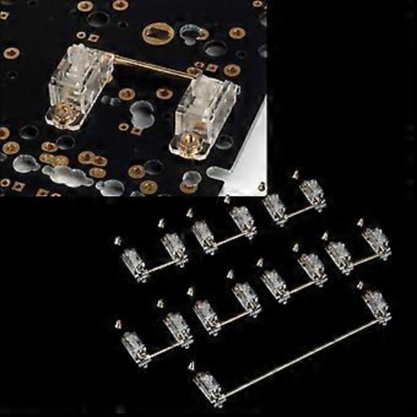 Transparent Gullbelagt PCB Skrue-i Stabilisator For Tilpasset Mekanisk Tastatur Modifikator Gh60 Xd64 Xd84 6.25x 2x Xd96