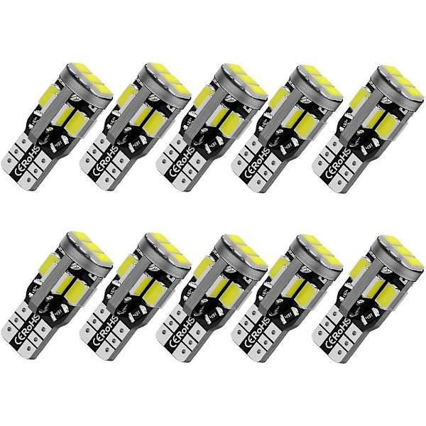 T10 194 Glödlampor. 168 Led. 12v Ljus 6500k 11smd 5630 Chipset 2825 W5w Led Invändiga Glödlampor