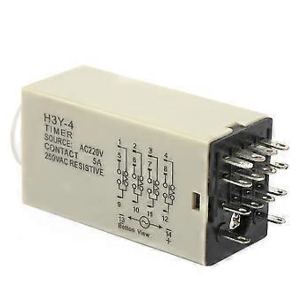 H3Y-4 Virran Kytkentä Viiverele 0-60 Minuutin Aikarele AC 220V 5A