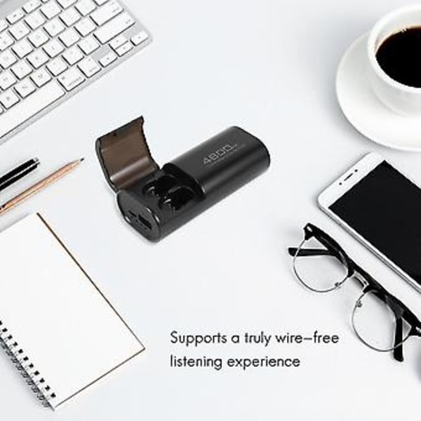 Langattomat Bluetooth 5.0 -kuulokkeet 4800 mAh:n latauskotelolla [virtapankkina] mikrofonilla, USB Type C -liitännällä