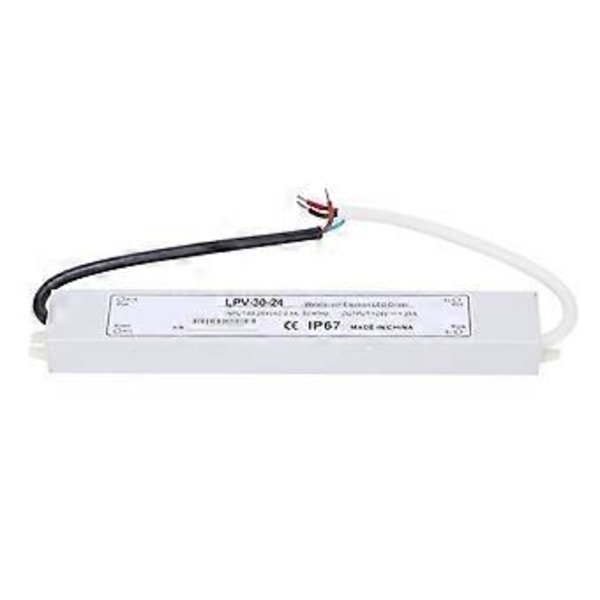 BERM Vandtæt Strømforsyning Aluminiumlegering Switch Transformer Driver DC24V 30W LPV-30-24