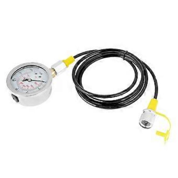 Hydraulisk Slange Testpunktkobling M16*2-BSP1/4 + 0~600BAr 8500PSI Måler Slange