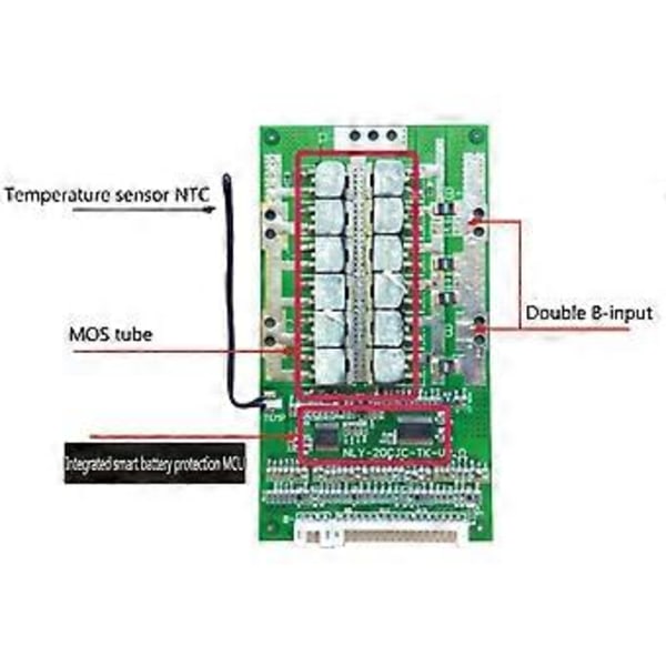 Lipo Batteri Bms Pcb Modul 20S 72V 45A Sikkerhed til Bil Skateboard Bil Inverter