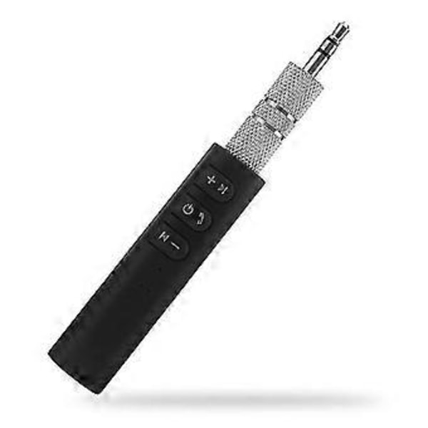 Trådløs bilmottaker Auto 3.5mm Aux Musikk Håndfri Adapter Stereo System Fjernkontrollen (1 stk, Svart)