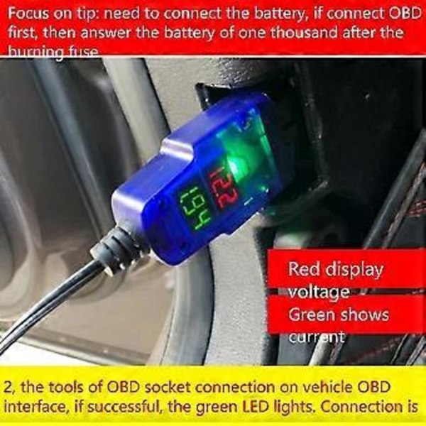 Nödkraftförsörjning Batteriklämma ECU Minnessparare För OBD2 12V Strömavbrott Minnessparare ABS Ersätt