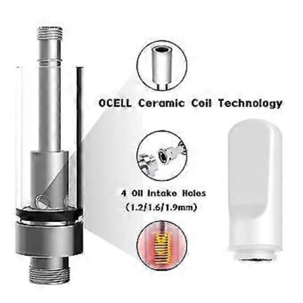 10 kpl Tyhjiä säilytyspatruunoita 1,0 ml lasille, helppo täyttää