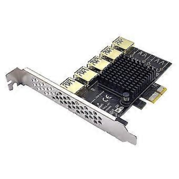 Lisäkortti PCI-Express Riser -kortti PCI-E 1X - 5 ulkoista 16X USB3.0 PCI-e -sovitinta