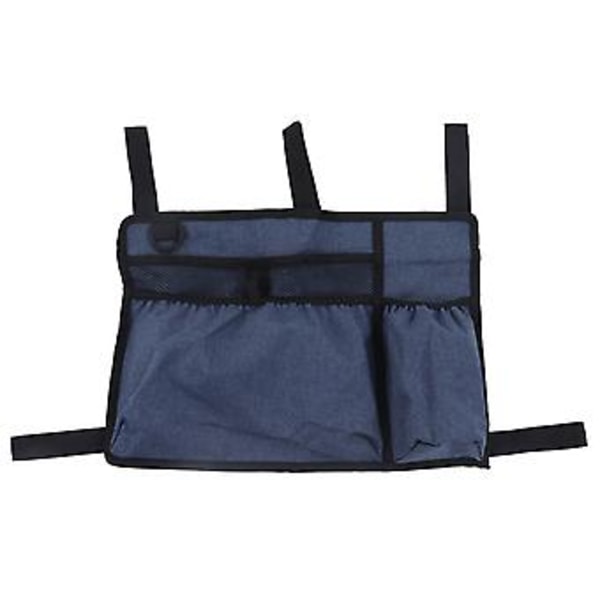 Multi Pocket Oxford Klud Rollator Opbevaringstaske Kørestol Side Hængende Opbevaringstaske Rollator Kurvetaske Blå