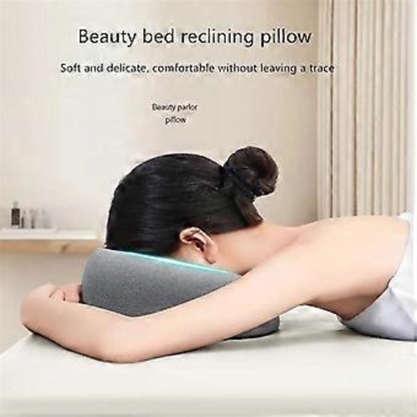 Ergonomisk Liggepute Memory Foam Hodestøttepute Kroppsmassasje Ansiktspute for Skjønnhetssalong-A