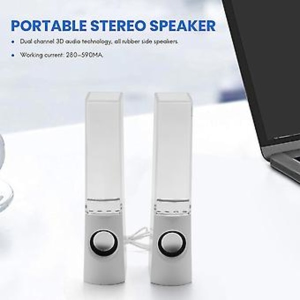 2 stk. LED Sers Dansende Musikkfontene For PC Laptop For Ph Bærbart Skrivebord St