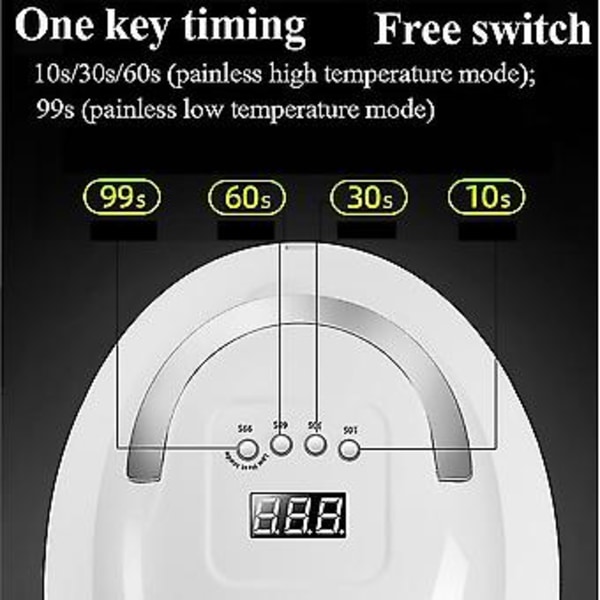 180w Lampa X7 Max 57led Uv Lampa Fototerapi Torklampa Auto Lampa För
