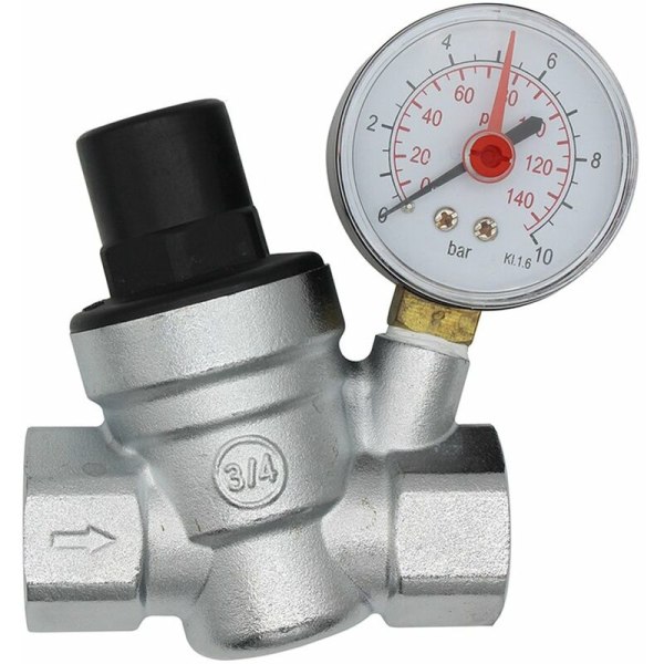 DN20 vanntrykkreduksjon 3/4 tommers vanntrykkregulator med manometer