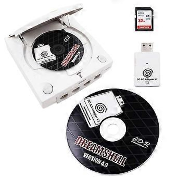 SD/TF Kortleser for Sega Dreamcast og CD, Dreamshell Lader Flott Ytelse