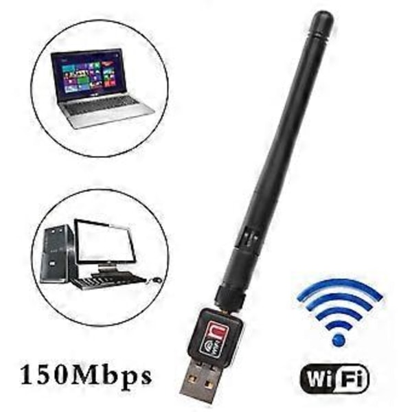 802.11n/g/b 150Mbps USB2.0 Nettverk LAN-kort WiFi Trådløs Adapter Med Antenne