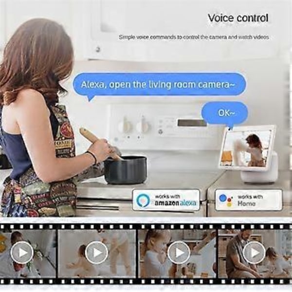 2MP Wifi-kamera Langaton Matkapuhelin Etäkäyttö HD Yönäkö Älykäs Dome Kotikäyttöön 360 Valvontakamera