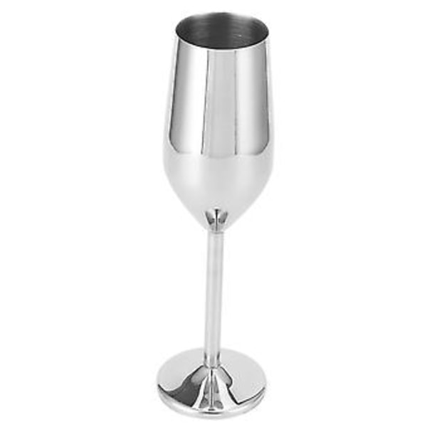 200ml Bägare Rostfritt Stål Champagneglas Dricksglas för Bar/Fest/Bankett/Picknick Glansig