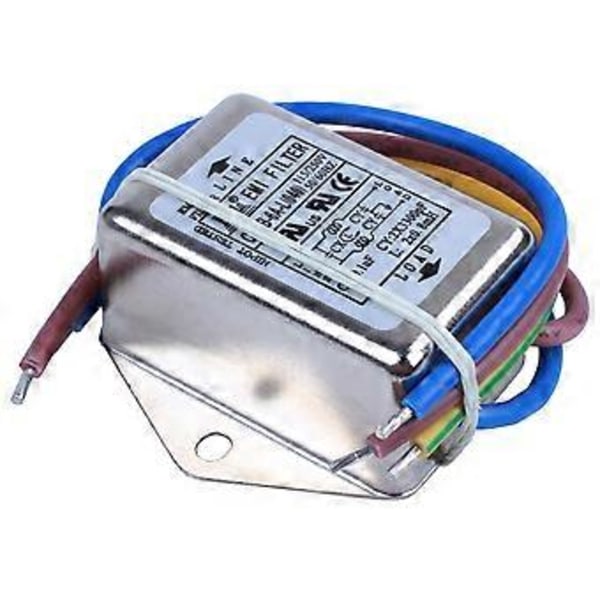 AC 115 V / 250 V 6 A EMI enfasigt brusfilter