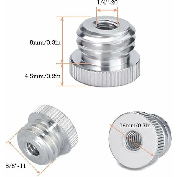 Gängad skruvadapter 1/4 tum - 20 5/8 tum - 11 1/4 tum 5/8 tum för Bosch lasernivåstativadapter