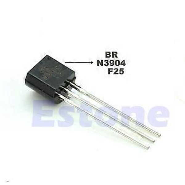 Ny 100 stk. Ny 2N3904 TO-92 NPN Generel Transistor