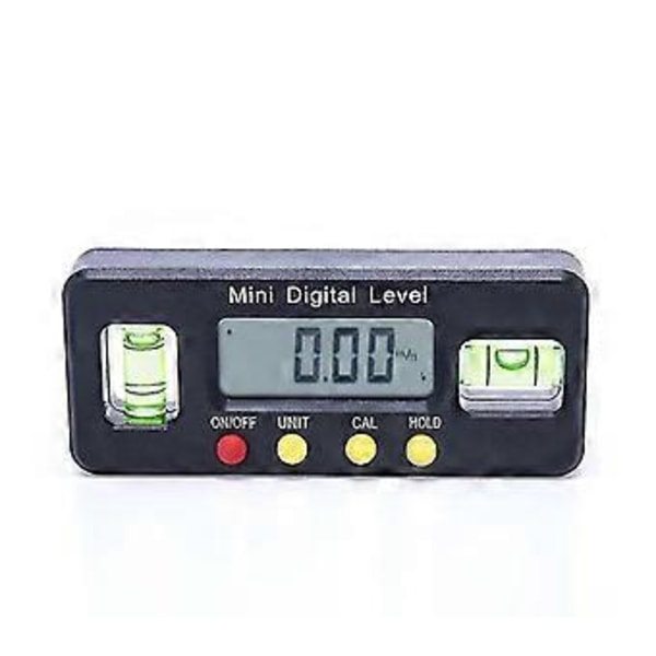Elektronisk vaterpas, digital vinkelmåler, med display, med magnetisk base, høj nøjagtighed, med aflæsningshold-display og flip-funktion. Hy