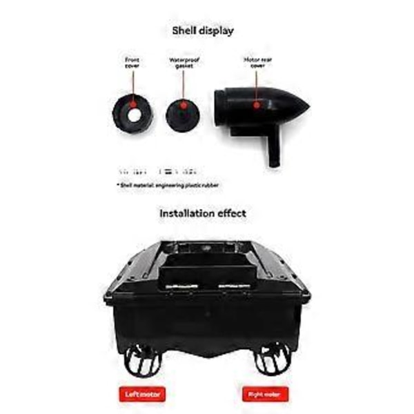 Agnbåt Undervannsmotor Propeller Båttilbehør DIY Modifiserte Sett for 2011-5 Fiske Agnbåt