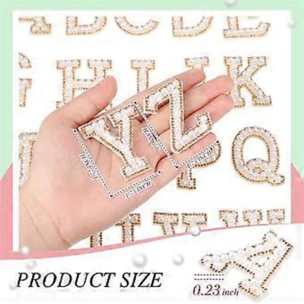 Pärlstrass Bokstavsdekaler A-Z Bling Strass Bokstavsstickers Glitter Strass Alfabet Applikation Bokstavsdekal