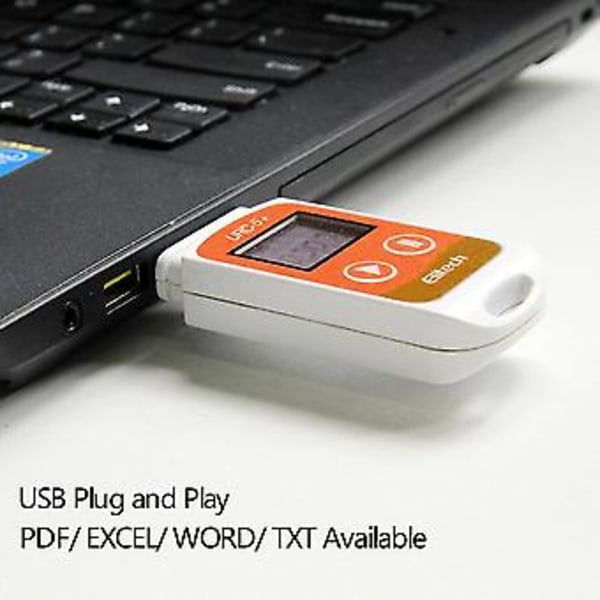 Rc-5+ Pdf Usb Temperatur Datalogger Återanvändbar Rec 32000 För , Kedja