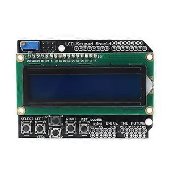 LCD 1602 16x2 Näppäimistösuojakilpi Sininen Taustavalo Robotille