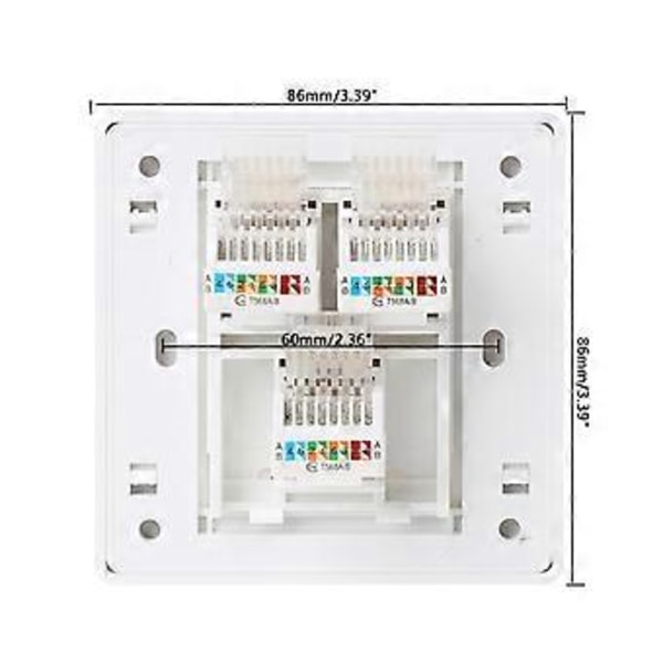 86 Type Datakontaktpanel CAT5E Nettverksmodul RJ45 Kabelgrensesnittuttak