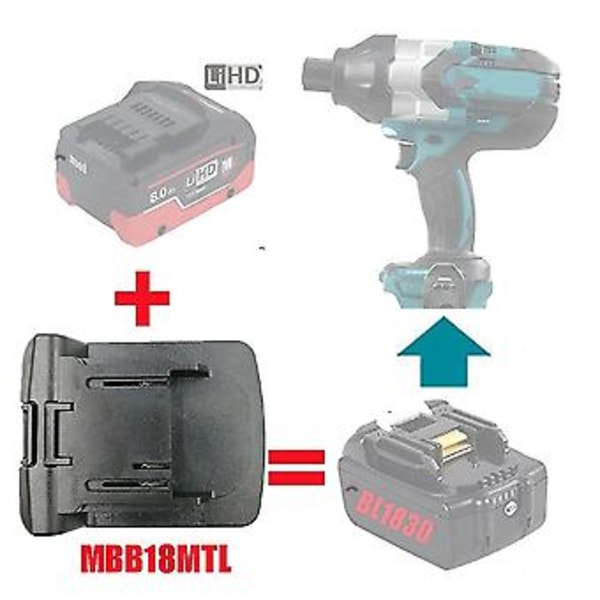 Mbb18mtl Adapter Använd Metabo 18v Li- Bl1830 Bl1815