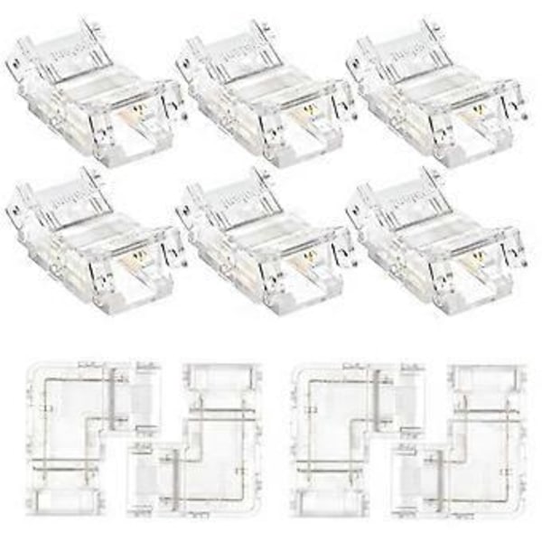 10 kpl 2-nastainen 8 mm:n COB LED -liitinsarja 8 mm:n COB LED -nauhavaloille