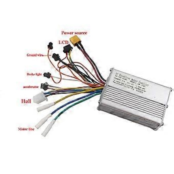 Elektrisk scooter børsteløs motorcontroller 48V 21A+S866 LCD-display dashboard kit E-scooter tilbehør sort+hvid