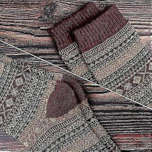 Naisten villasukat kylmään talveen, vintage-tyylinen villasekoiteneulos naisille