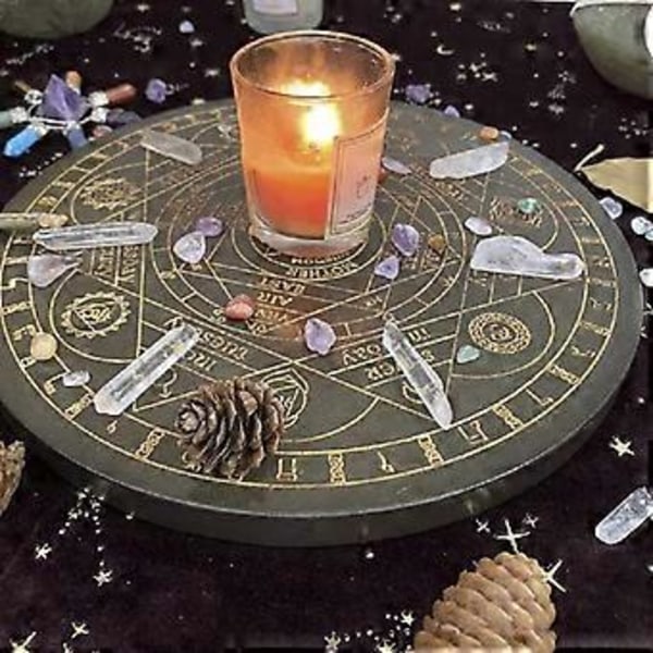 Hekse Pendul Board Syv Chakra Krystal Energi Disk Eg Astrolabium