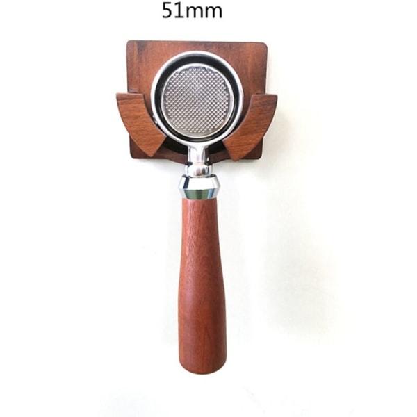 Trævægmonteret kaffefilterholder Hanger Dekoration Vægopbevaringshylde til 51/53/54/58Mm Holdere