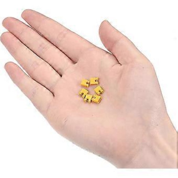 100 st 2,54 mm Standard Stiftlist Jumper Hätta Kortslutningsanslutning Hätta Mini Micro Jumper Brygga Plugg Gul