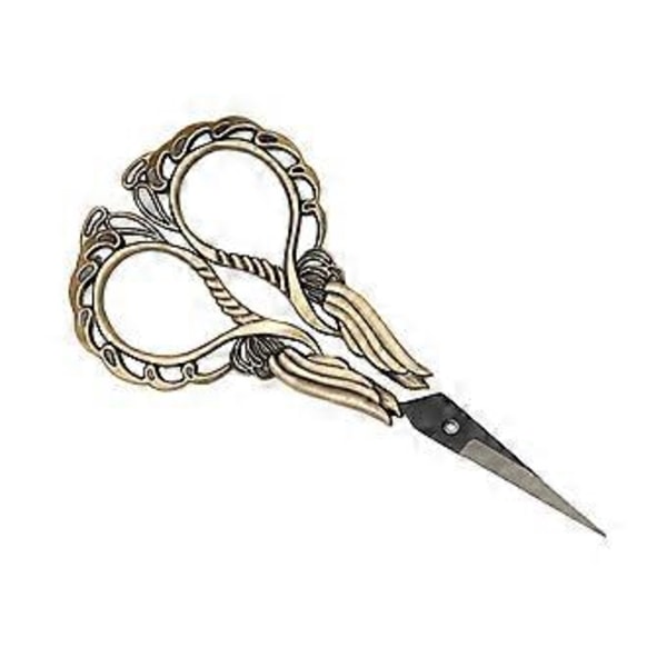 Retro Skarpe Broderisaks i Rustfrit Stål til Husholdnings Papirklip Bronze