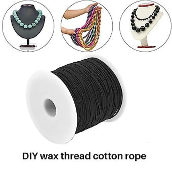 0,8 mm Läderlinje Vaxad Tråd Bomullstråd Snöre Rem Halsband Rep För Smyckestillverkning DIY Armb