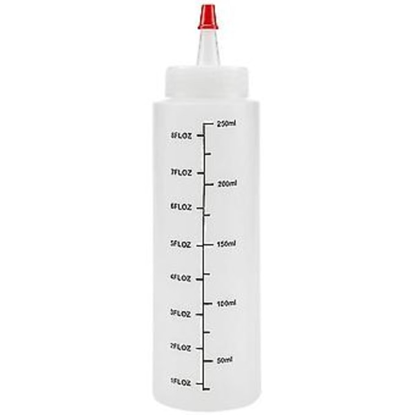 12-pack 8 Oz Kryddsås Klämflaskor Med Röd Topp - Hållbar Sprutflaska För Ketchup