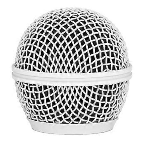 Mikrofon Gitter Ersättning Mesh Mikrofon Gitter Huvud för SM58S SM58LC BETA58 BETA58A SA M30 SV100 UT2 PGX24 SLX4 Vit