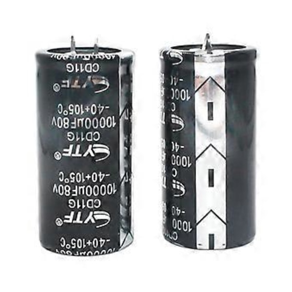 Generelle 80V10000UF Aluminium Elektrolyt Kondensatorer Bred Anvendelse Gennem-Hul Montering DIY Kondensatorer
