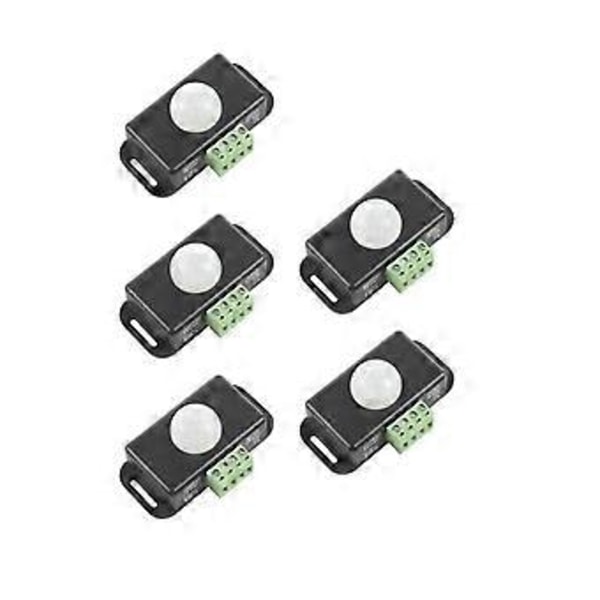 5st DC 12 24v 8a Automatisk Justerbar Pir Rörelsesensorswitch Ir Infraröd Detektor Ljusströmbrytare M