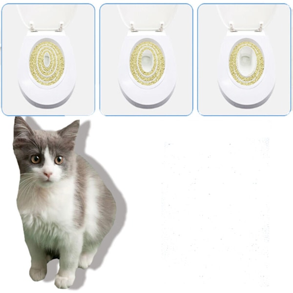 Cat Toilet Seat Toilet Training System Litter Box Litter Tray Toilet Seat Training System for Getting Your Cat Used to the Toilet