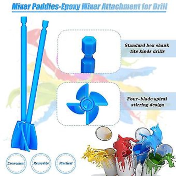 12 Stk. Epoxy Mixer Tilbehør Til Helix Mixer Genanvendelige Mixer Rørepinde Hos