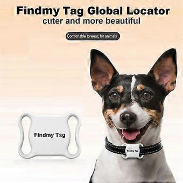 Mini GPS Tracker 2.4G Lågeffekt WIFI Locator Bil Husdjur Airtags Smart Finder Nyckelhittare Positionering Findmy Tag APP (Vit)